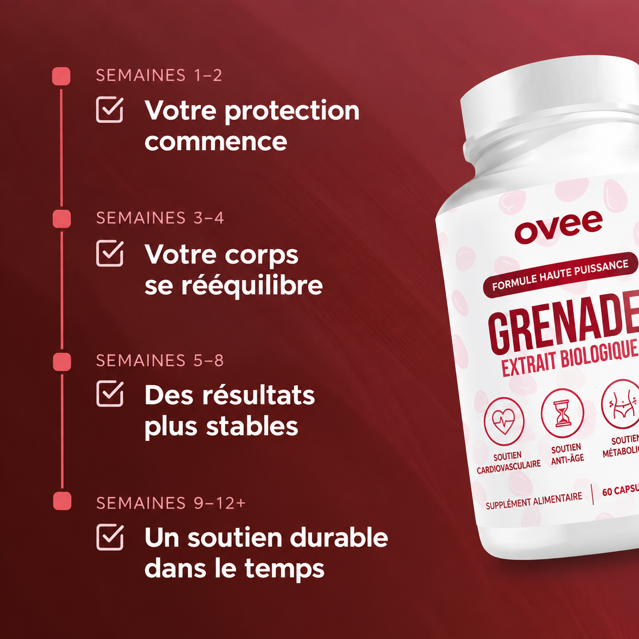 Gélules d'extrait de grenade biologique