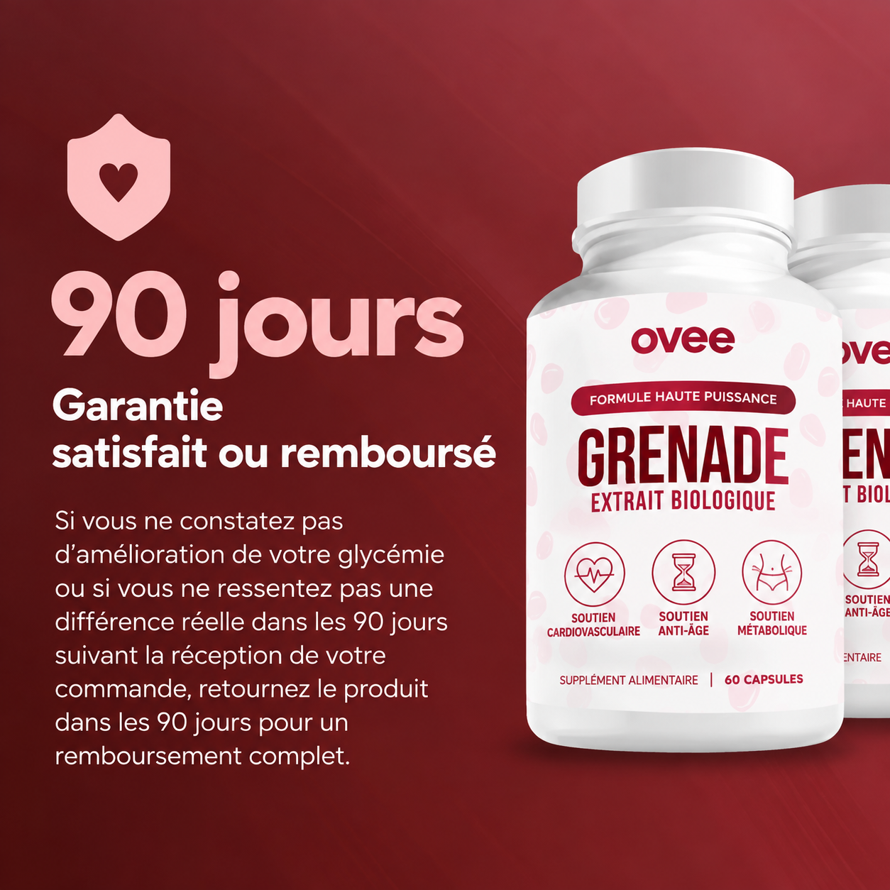 Gélules d'extrait de grenade biologique